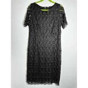 Bonita Bohemian Lace Pencil Dress Graffit Lined Size 42 EU/14 US Made in Germany